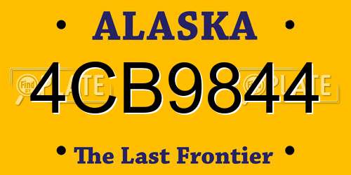 4CB9844 Alaska License Plate