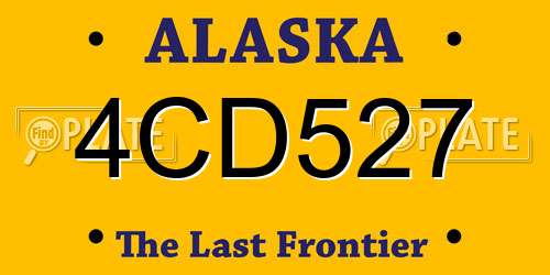 4CD527 Alaska License Plate