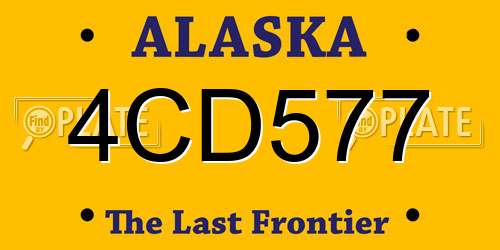 4CD577 Alaska License Plate