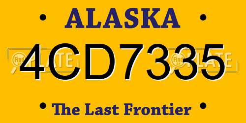 4CD7335 Alaska License Plate