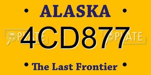 4CD877 Alaska License Plate