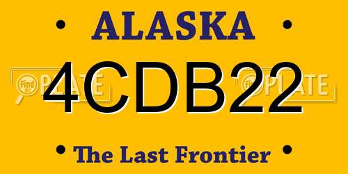 4CDB22 Alaska License Plate