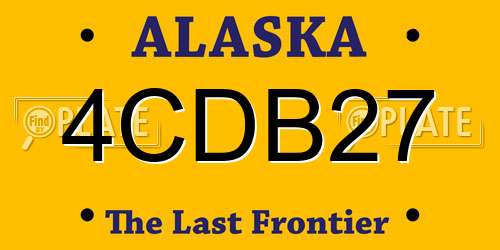 4CDB27 Alaska License Plate