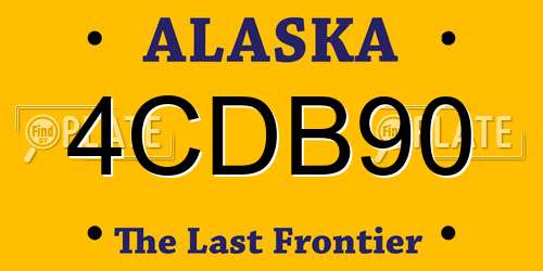 4CDB90 Alaska License Plate