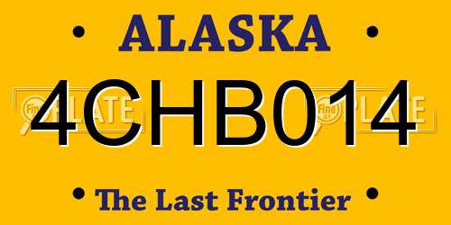 4CHB014 Alaska License Plate