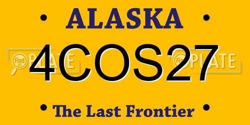 4COS27 Alaska License Plate