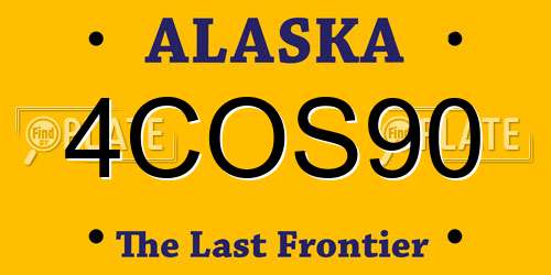 4COS90 Alaska License Plate