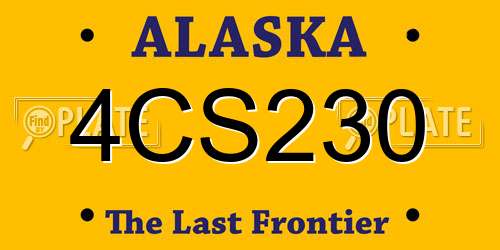 4CS230 Alaska License Plate