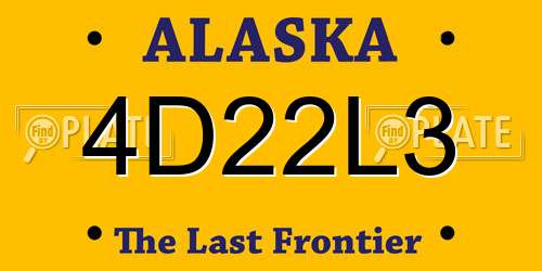 4D22L3 Alaska License Plate