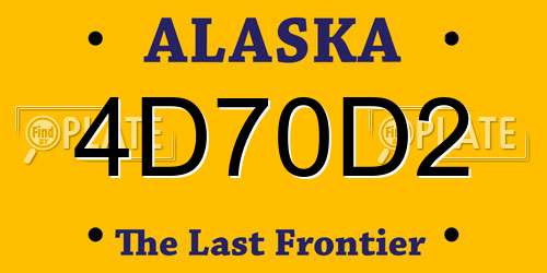 4D70D2 Alaska License Plate