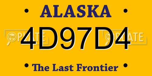 4D97D4 Alaska License Plate