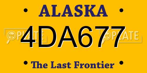 4DA677 Alaska License Plate