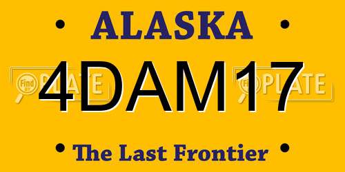 4DAM17 Alaska License Plate