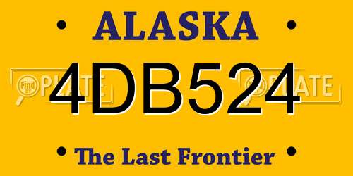 4DB524 Alaska License Plate