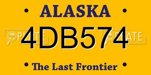 4DB574 Alaska License Plate