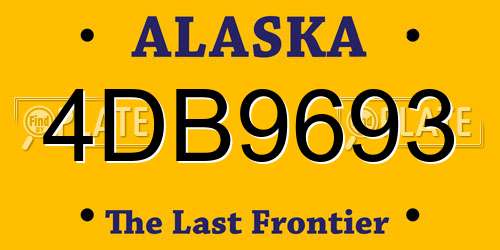 4DB9693 Alaska License Plate