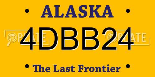 4DBB24 Alaska License Plate