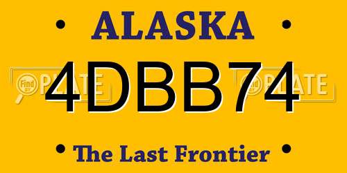 4DBB74 Alaska License Plate