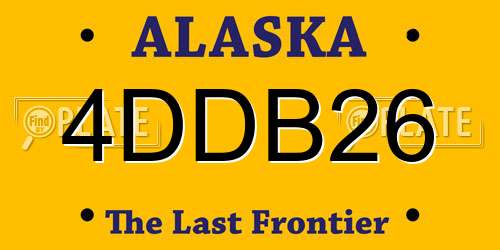 4DDB26 Alaska License Plate