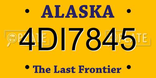 4DI7845 Alaska License Plate