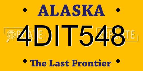 4DIT548 Alaska License Plate