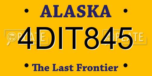 4DIT845 Alaska License Plate