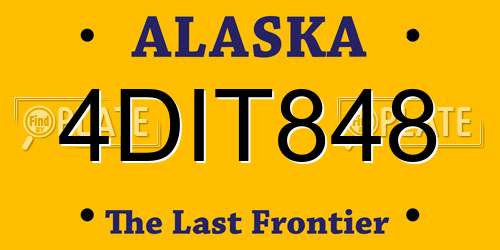 4DIT848 Alaska License Plate