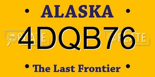 4DQB76 Alaska License Plate