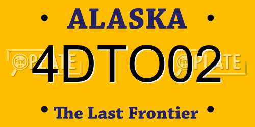 4DTO02 Alaska License Plate