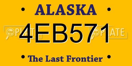 4EB571 Alaska License Plate