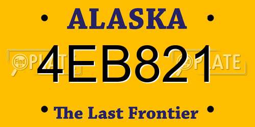 4EB821 Alaska License Plate