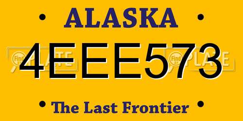 4EEE573 Alaska License Plate