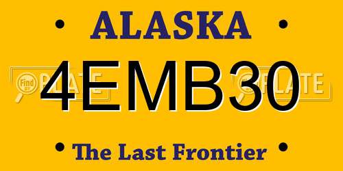 4EMB30 Alaska License Plate