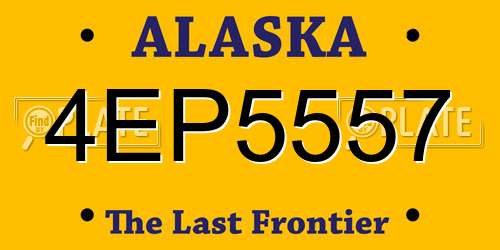 4EP5557 Alaska License Plate