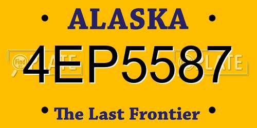 4EP5587 Alaska License Plate