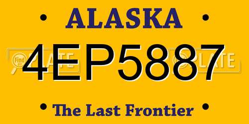 4EP5887 Alaska License Plate