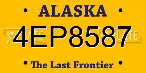 4EP8587 Alaska License Plate