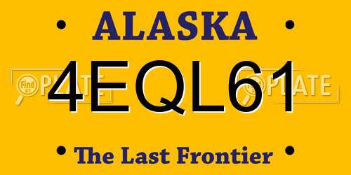 4EQL61 Alaska License Plate