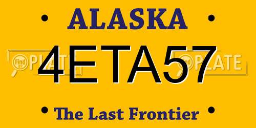 4ETA57 Alaska License Plate