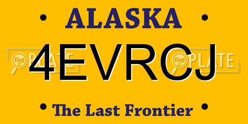 4EVRCJ Alaska License Plate