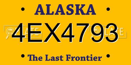 4EX4793 Alaska License Plate