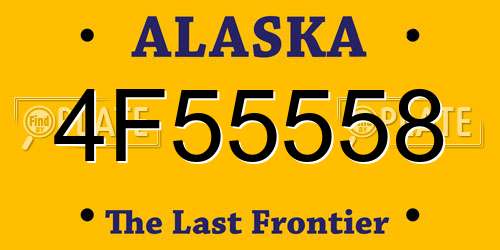 4F55558 Alaska License Plate