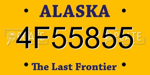 4F55855 Alaska License Plate