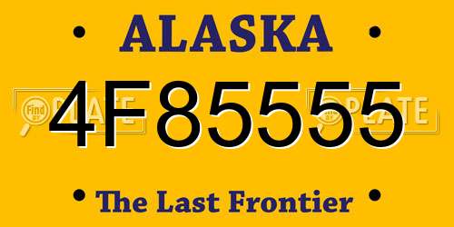 4F85555 Alaska License Plate