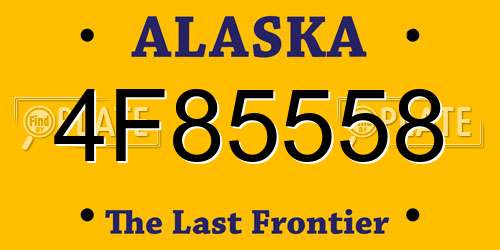 4F85558 Alaska License Plate