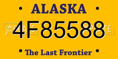 4F85588 Alaska License Plate