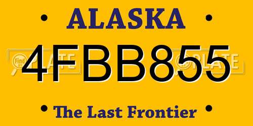 4FBB855 Alaska License Plate