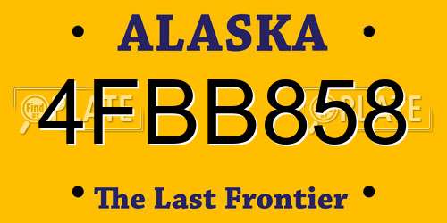 4FBB858 Alaska License Plate