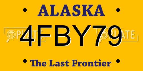 4FBY79 Alaska License Plate