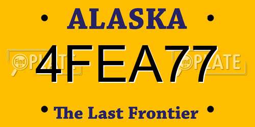 4FEA77 Alaska License Plate